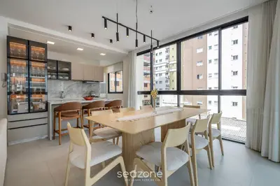 A cozinha ou kitchenette de Aptos a apenas passos da Praia em Itapema - EAHs