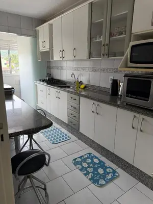A cozinha ou kitchenette de Apto Pé na areia - 30m do mar