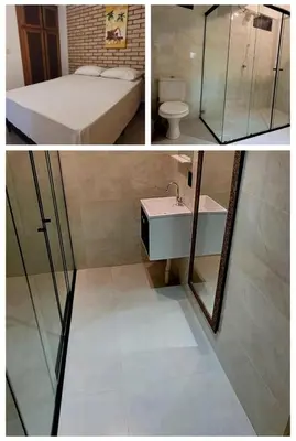 Uma casa de banho em casa franca
