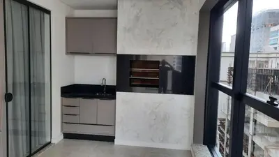 A cozinha ou kitchenette de MEIA PRAIA Apartamento - Itapema