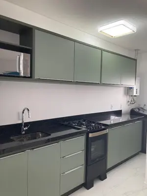 A cozinha ou kitchenette de Hermoso apartamento con vista al Mar