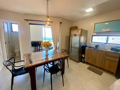 A cozinha ou kitchenette de Oceana Suites Porto Belo