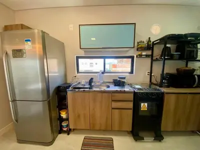 A cozinha ou kitchenette de Oceana Suites Porto Belo
