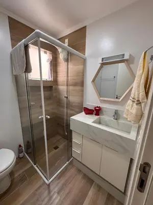 Uma casa de banho em Apartamento Centro de Bombinhas