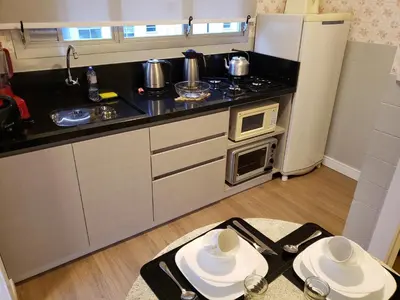 A cozinha ou kitchenette de Edifício Vila Real
