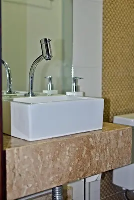 Uma casa de banho em Studios Bombinhas