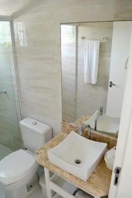Uma casa de banho em Hospedaria Canto do Morro