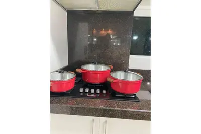 A cozinha ou kitchenette de Apartamento Almeida e Moraes 3 Suítes com Hidro