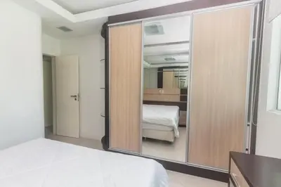 Uma cama ou camas num quarto em Apartamento Almeida e Moraes 3 Suítes com Hidro