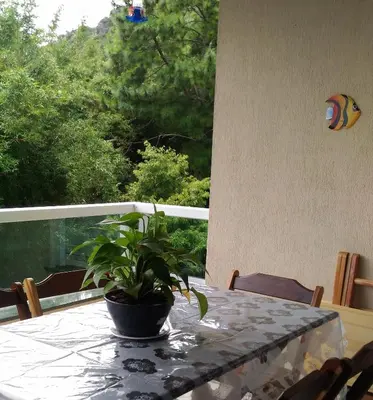 Uma varanda ou terraço em Apartamento Bay Conceicao