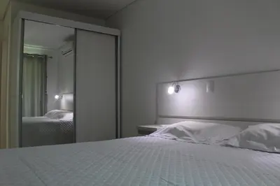 Uma cama ou camas num quarto em Praia de Mariscal a 50 metros do mar
