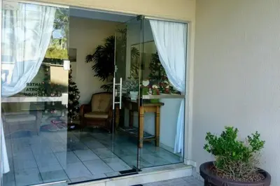 Um pátio ou outra área exterior em Apartamento - Pé na Areia
