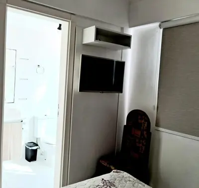 Uma cama ou camas num quarto em Residencial Atalanta