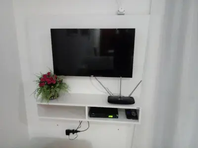 A planta de Apto. 2 quartos em Bombinhas (60 m da praia)