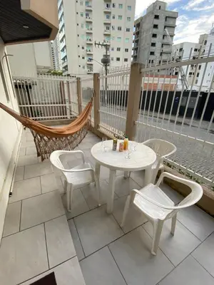 Uma varanda ou terraço em Valentini, 30 mt do mar em Itapema