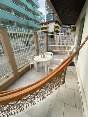 Uma varanda ou terraço em Valentini, 30 mt do mar em Itapema