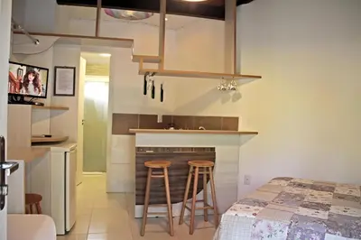 A cozinha ou kitchenette de Pousada Estaleiro Village - Frente Mar