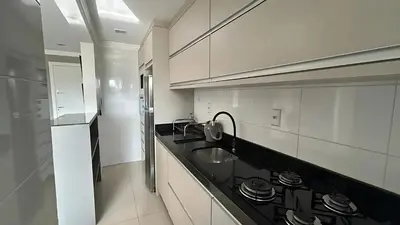 A cozinha ou kitchenette de Apto Almeida e Moraes Aconchegante em BC