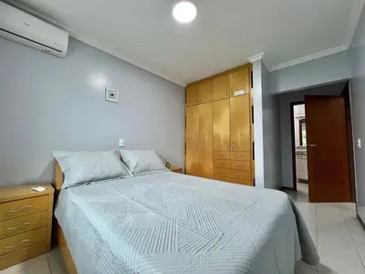 Uma cama ou camas num quarto em Res Palmeiras
