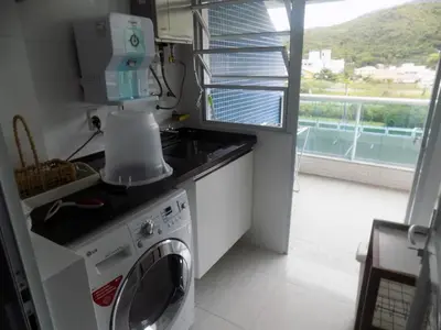A cozinha ou kitchenette de Temporada Praia de Palmas SC