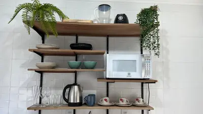 A cozinha ou kitchenette de Residencial Rumo ao Mar - Bombinhas-SC