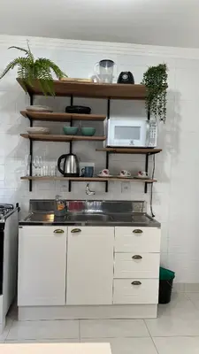 A cozinha ou kitchenette de Residencial Rumo ao Mar - Bombinhas-SC