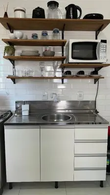A cozinha ou kitchenette de Residencial Rumo ao Mar - Bombinhas-SC
