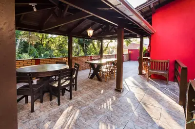 Uma varanda ou terraço em Pousada Vila Taquaras