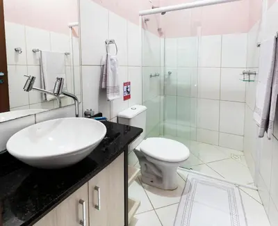 Uma casa de banho em Pousada Vila Taquaras