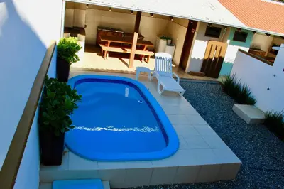 A planta de Sobrado c piscina a 500 metros da praia Canto Grande Rutilio N125