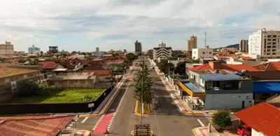 Uma vista geral de Porto Belo ou a vista da cidade a partir da casa de férias