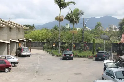 Uma vista geral da montanha ou uma vista da montanha a partir da casa de férias