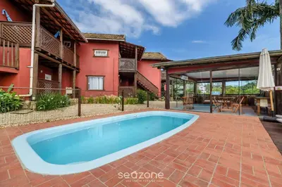 A piscina em ou perto de Lindo condomínio em meio à natureza em Bombinhas VLE