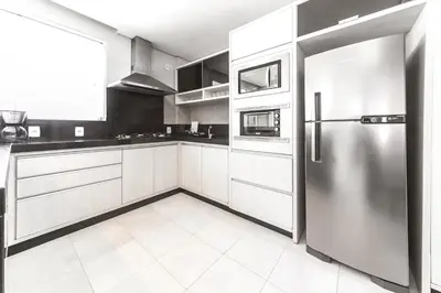 A cozinha ou kitchenette de Casa de Praia, Balneário Camboriú