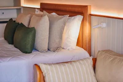 Uma cama ou camas num quarto em Morada do Guaruçá