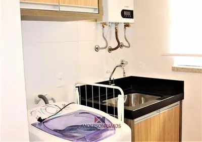 A planta de 1042 - Apartamento no centro de Bombinhas - Residencial Águas Azuis Apto 203 B