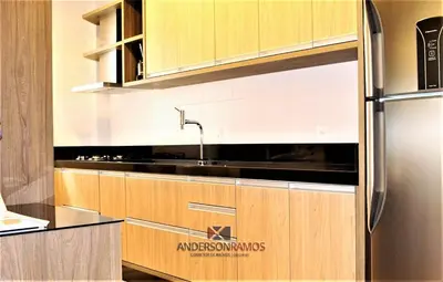 A cozinha ou kitchenette de 1042 - Apartamento no centro de Bombinhas - Residencial Águas Azuis Apto 203 B