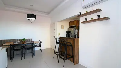 A cozinha ou kitchenette de 1074 - Apartamento para locação no centro de Bombinhas
