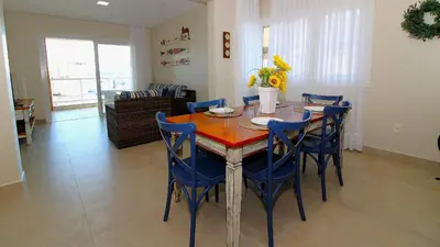 Uma área de estar em 1079 - Apartamento com vista para o mar em Bombinhas