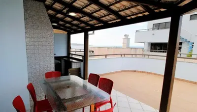 Uma varanda ou terraço em 1021 - Cobertura em Bombinhas com Vista para o Mar