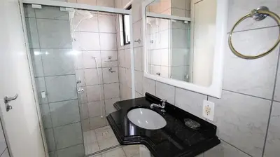 Uma casa de banho em 1021 - Cobertura em Bombinhas com Vista para o Mar