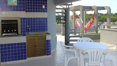 A planta de 1027 - Cobertura para locação em Bombinhas com piscina - Residencial Baia Azul Apto 503 A