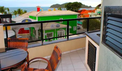 Uma varanda ou terraço em 1038 - Apartamento com vista para o mar Bombinhas