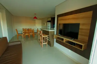 Uma televisão e/ou sistema de entretenimento em Edificio Villa Milano