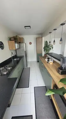 A planta de Apto na Quadra do Mar e Vista para o Rio