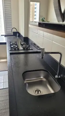 A planta de Apto na Quadra do Mar e Vista para o Rio