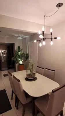 A planta de Apto na Quadra do Mar e Vista para o Rio