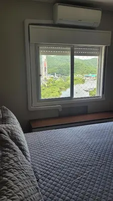 A planta de Apto na Quadra do Mar e Vista para o Rio