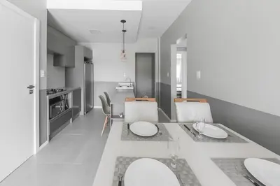 Uma cama ou camas num quarto em Edifício Algarve
