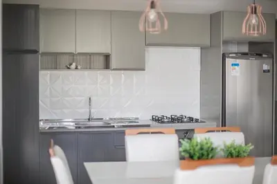 A cozinha ou kitchenette de Edifício Algarve